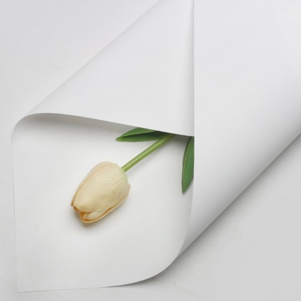 White floral paper